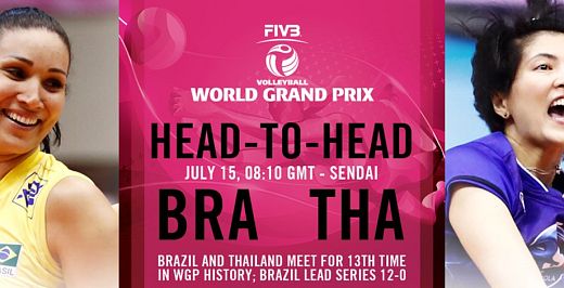 ดูออนไลน์สดวอลเลย์บอลหญิง ไทย - บราซิล WGP 2017 15 ก.ค. 60 สถิติ ผลการแข่งขัน Thai vs Brazil