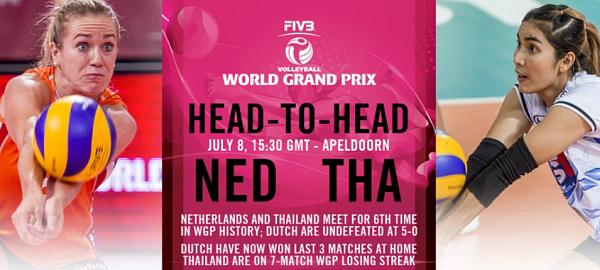 ดูวอลเลย์บอลหญิง ไทย - เนเธอร์แลนด์ WGP 2017 สัปดาห์แรก 8 ก.ค. 60